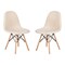 Flash Furniture 2 Pack Off-White Faux Sherpa Chairs with Wood Legs, 2PK DL-10-W-2-GG - alternate 3